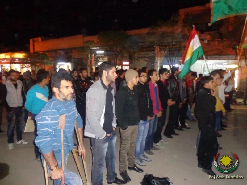 kurdish demonstration in syrian kurdistan